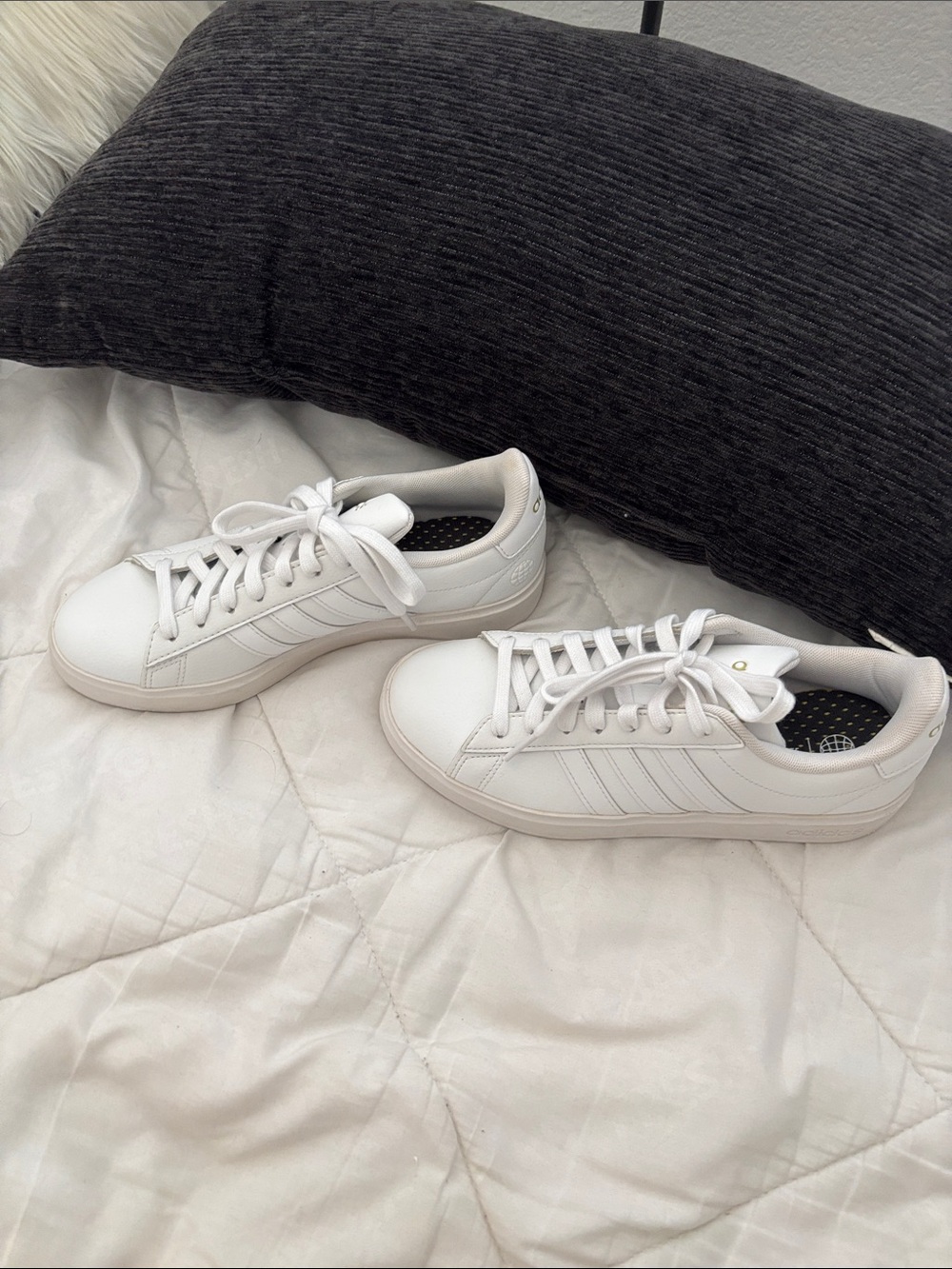 adidas White Women's Low-Top Leather Sneakers